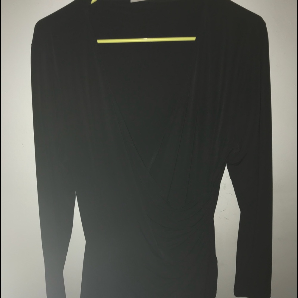 NY and Co Black Wrap Blouse (3)